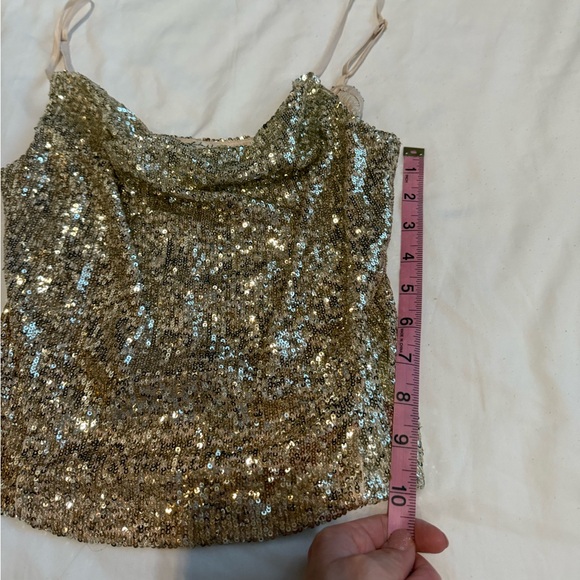 Free People Gold Sequin Camisole - Picture 5 of 6